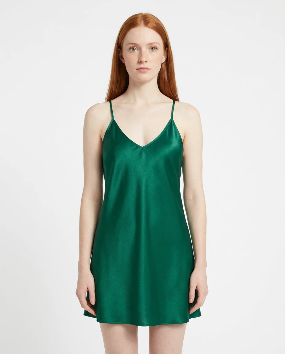 pyjama femme satin vert - Variation 1