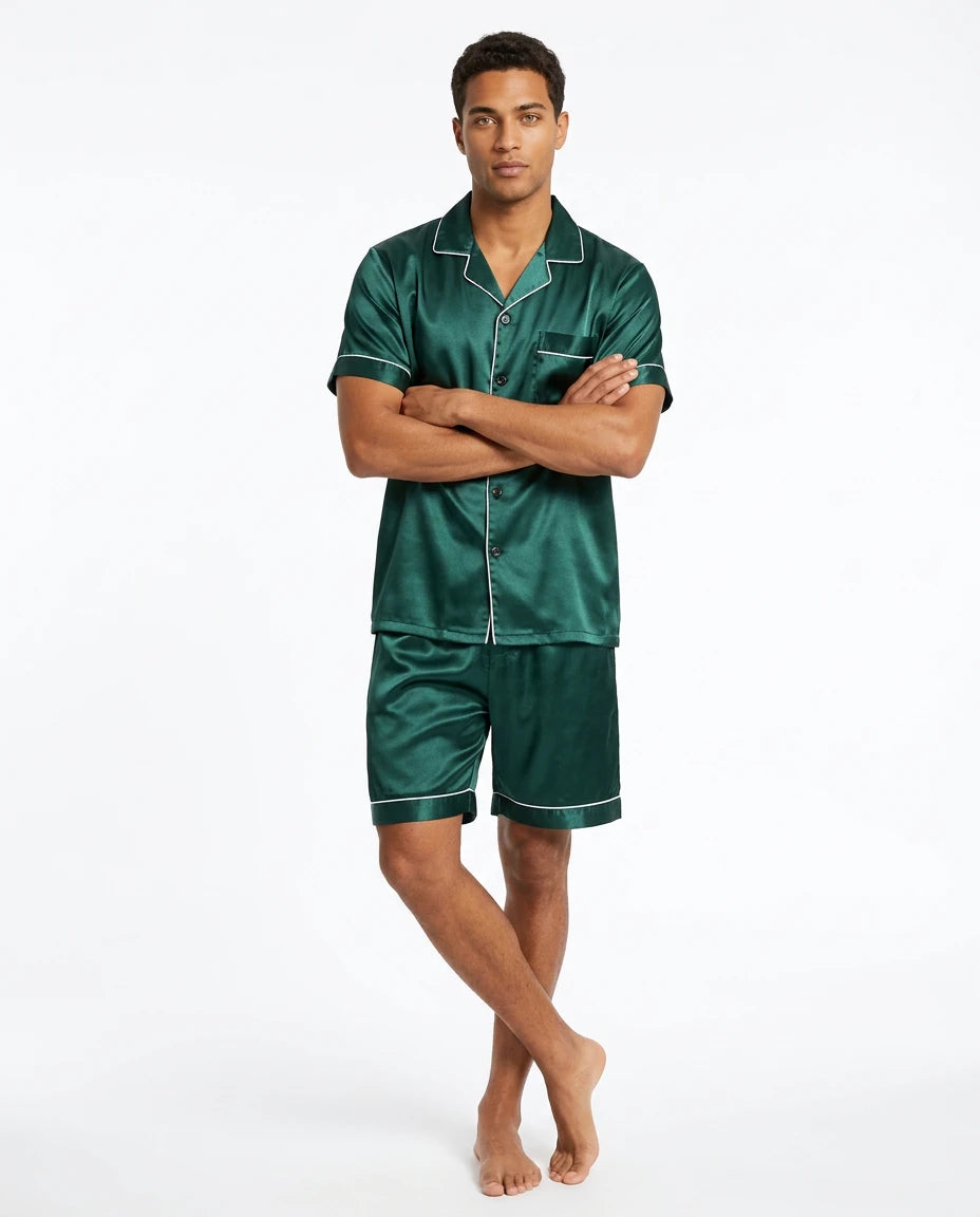 Pyjama Satin Soie Couple Luxe - Variation 1