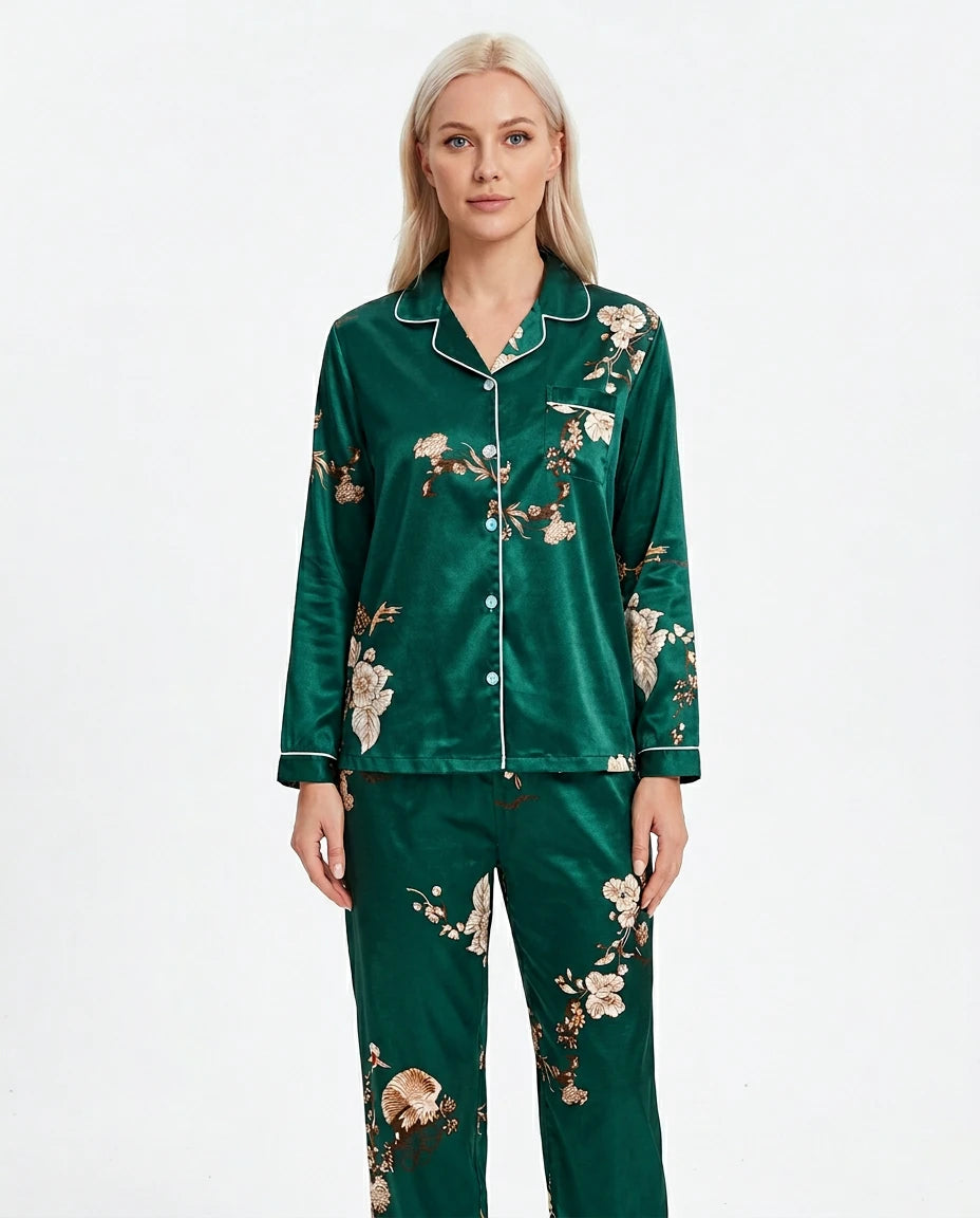 pyjama satin vert - Variation 1