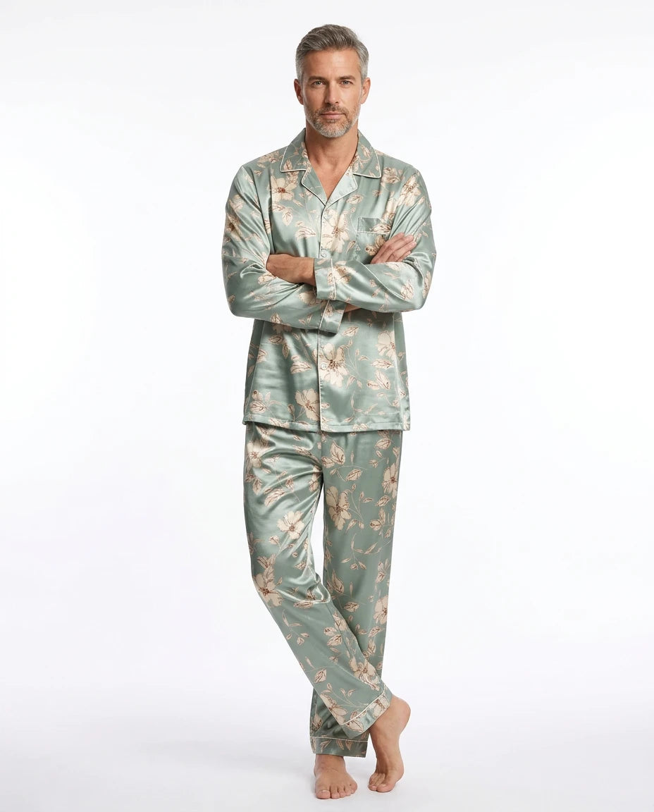 Pyjama Satin Homme Grande Taille - Variation 1