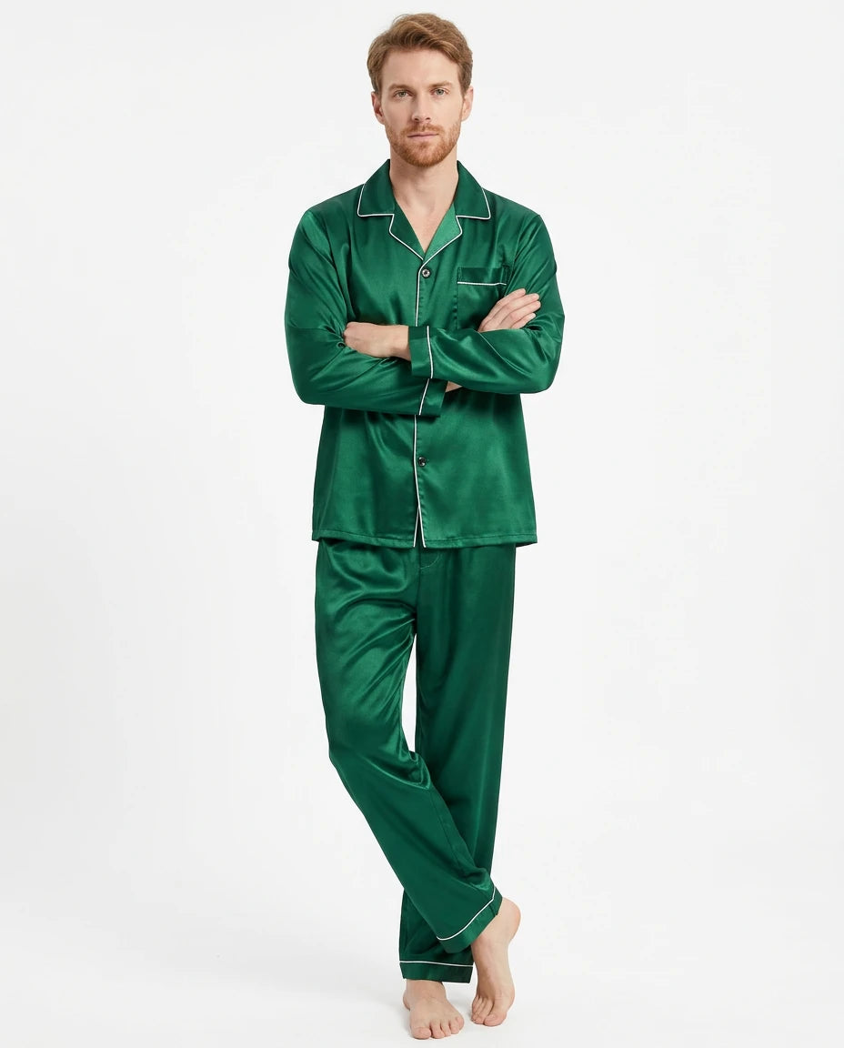 Pyjama Satin Homme Manches Longues - Variation 1