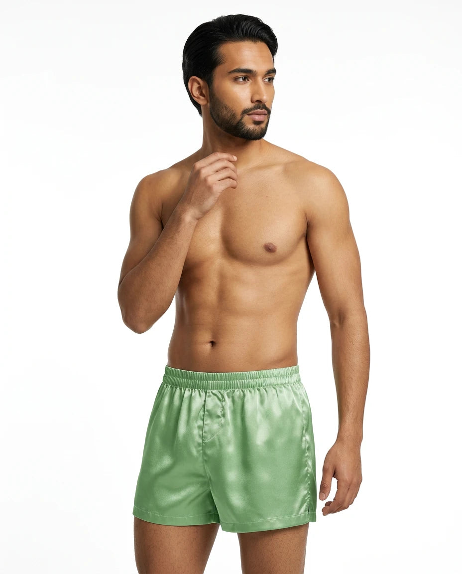 Pyjama Satin Homme Peignoir Short - Variation 2