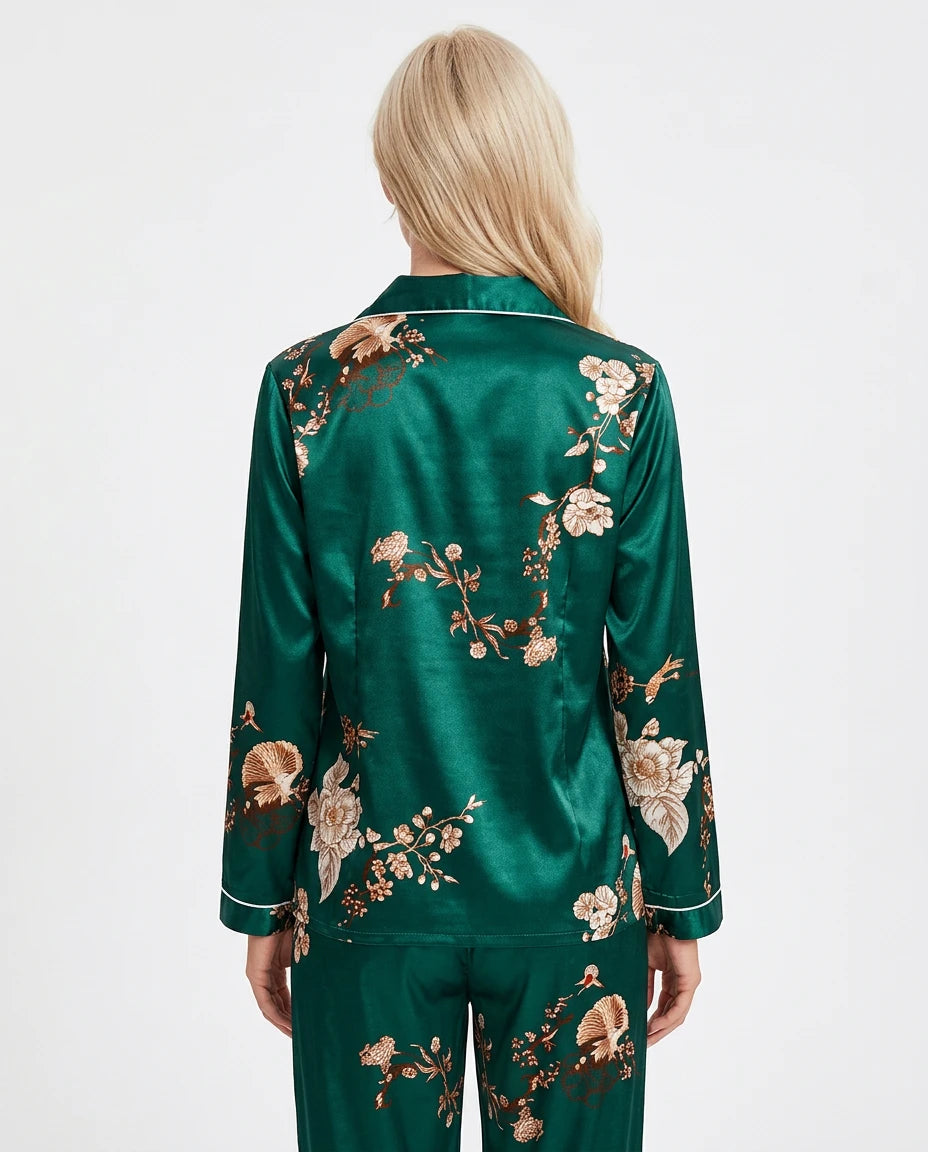 pyjama satin vert - Variation 2