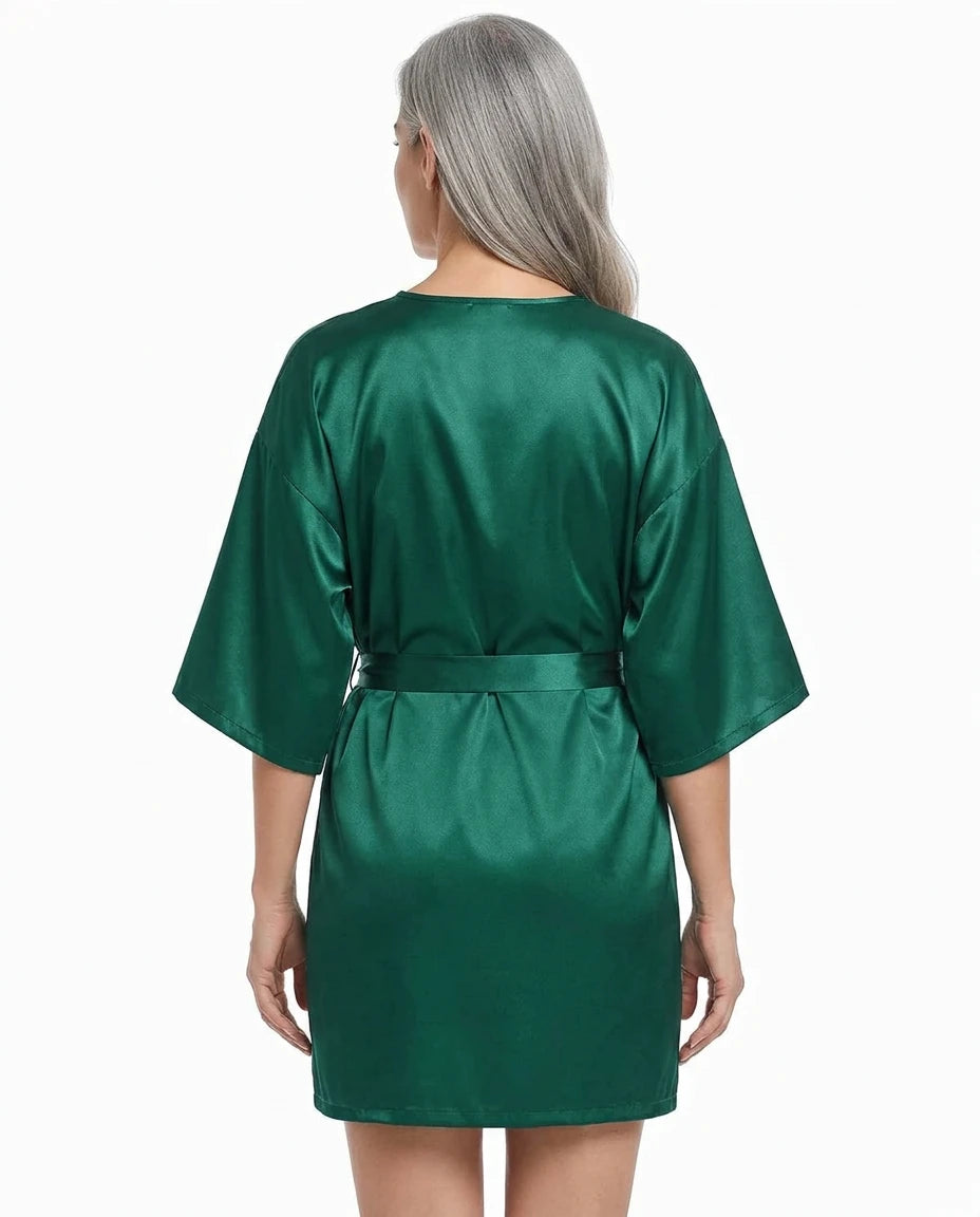pyjama satin vert sapin - Variation 2