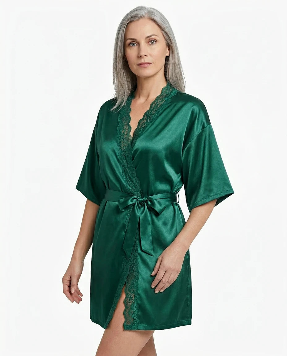 pyjama satin vert sapin - Variation 3