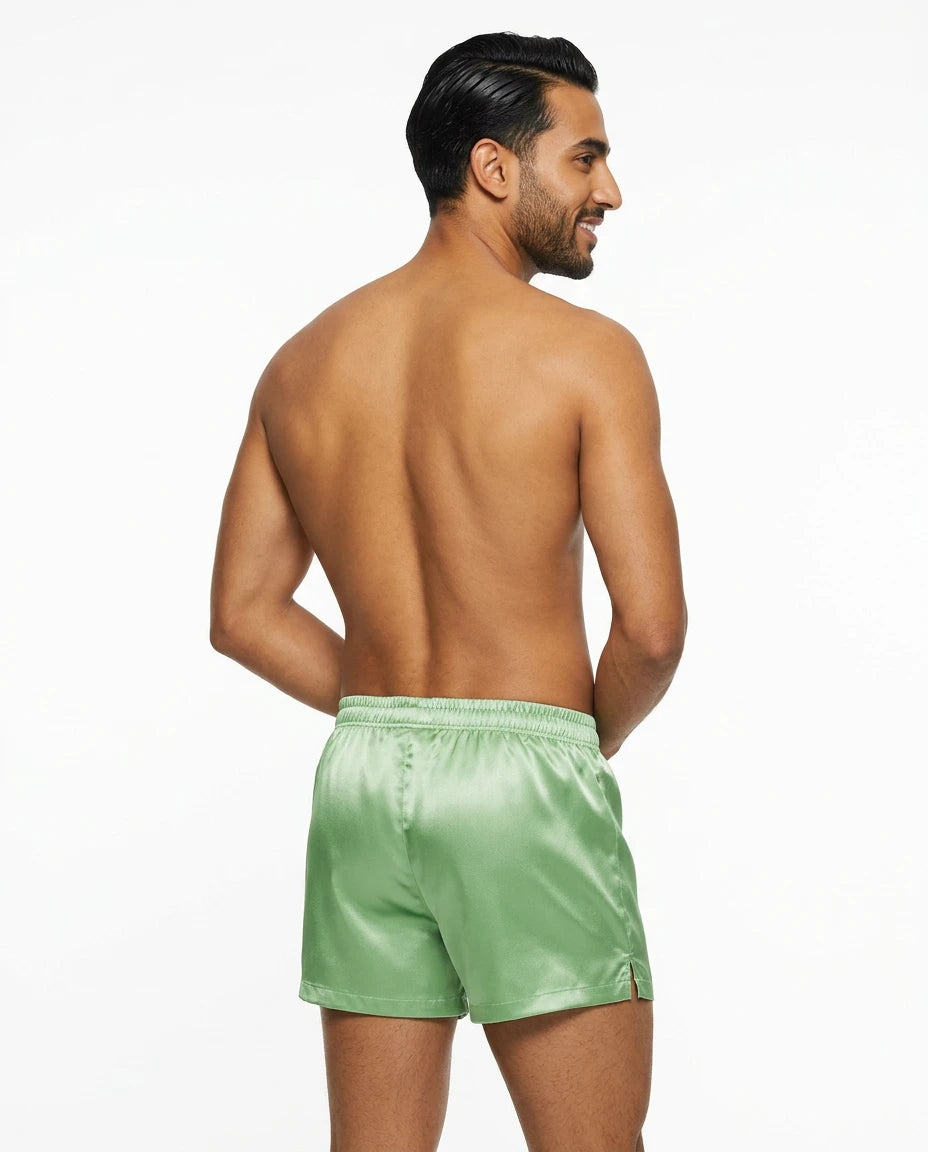 Pyjama Satin Homme Peignoir Short - Variation 3