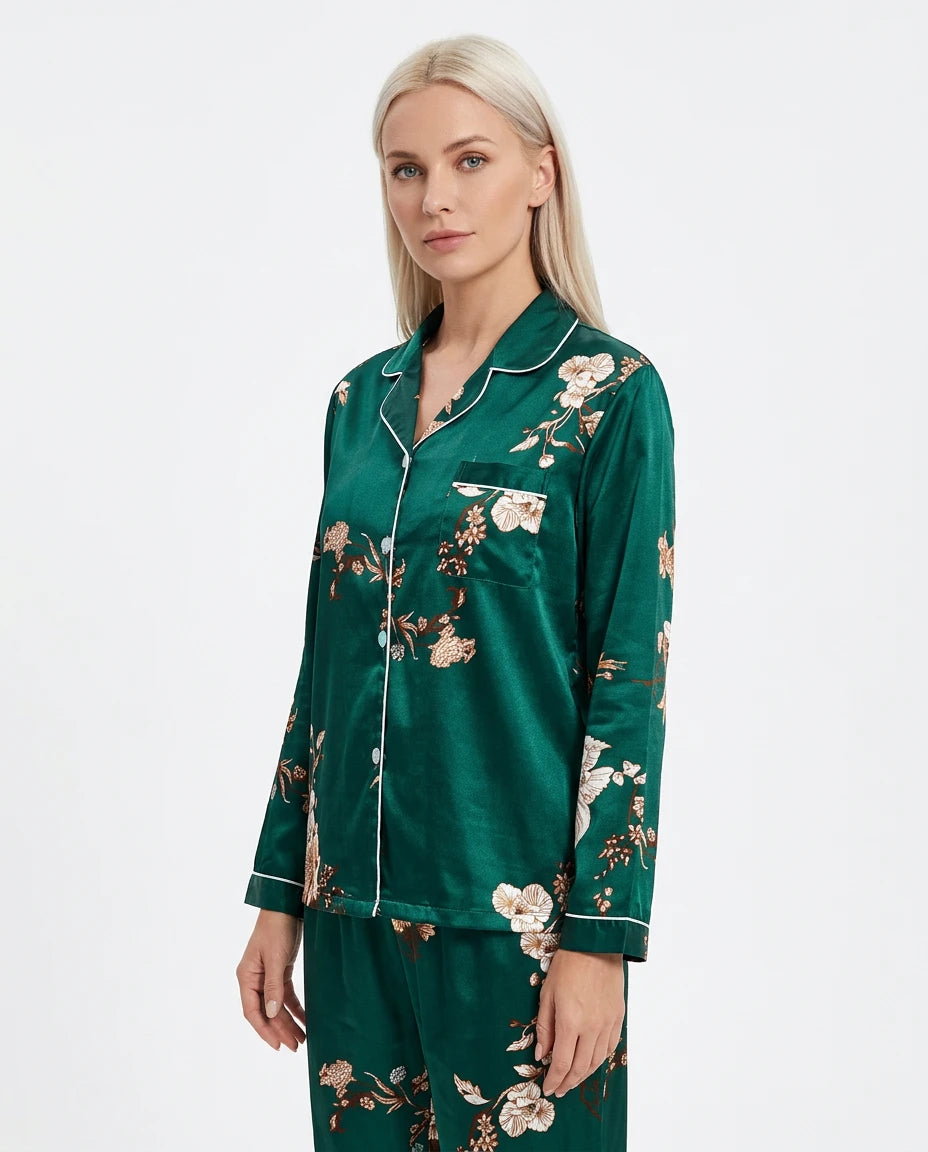 pyjama satin vert - Variation 3