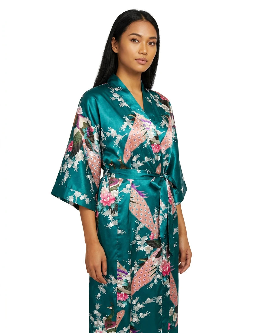 sage green satin pyjamas - Variation 3