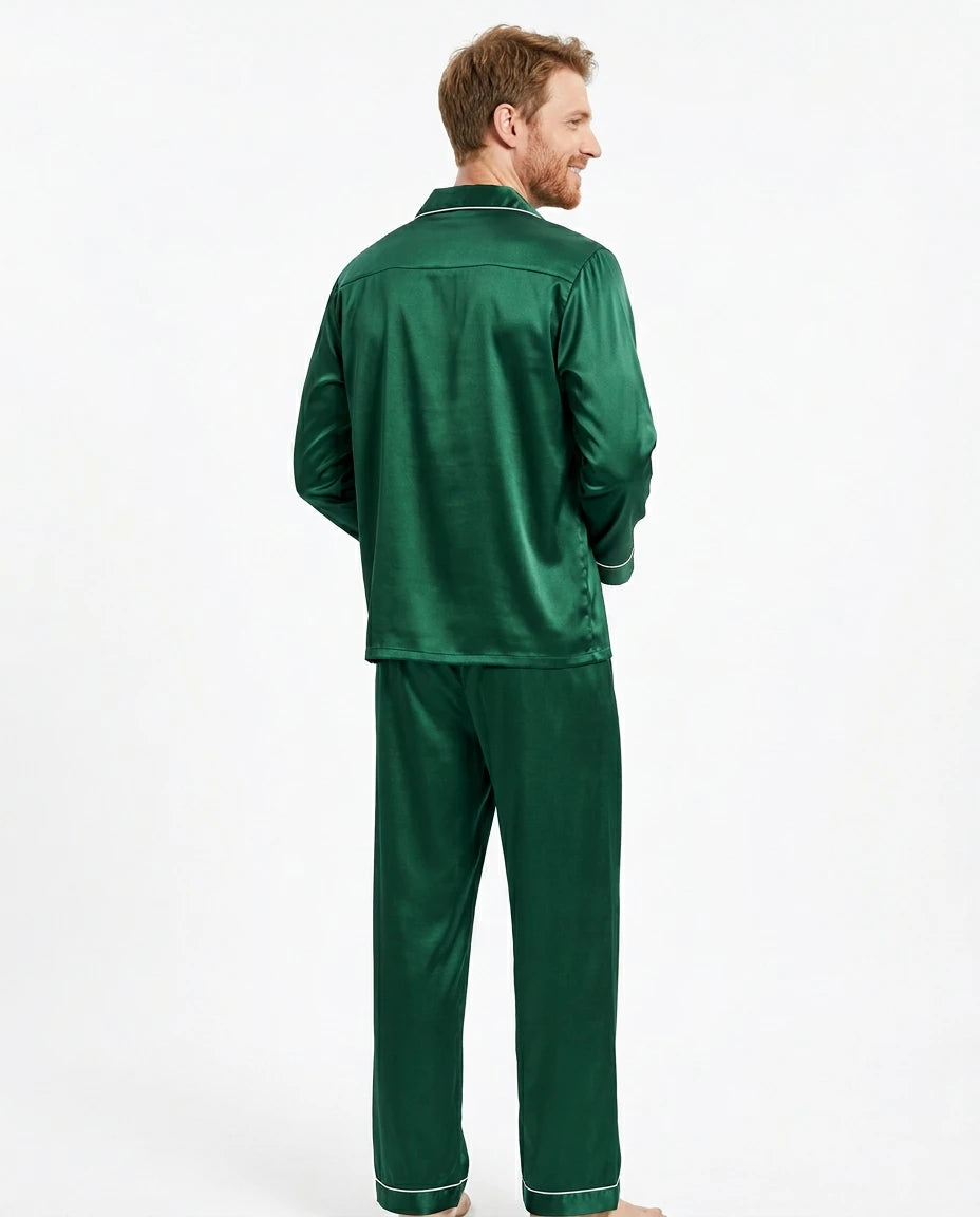 Pyjama Satin Homme Manches Longues - Variation 3