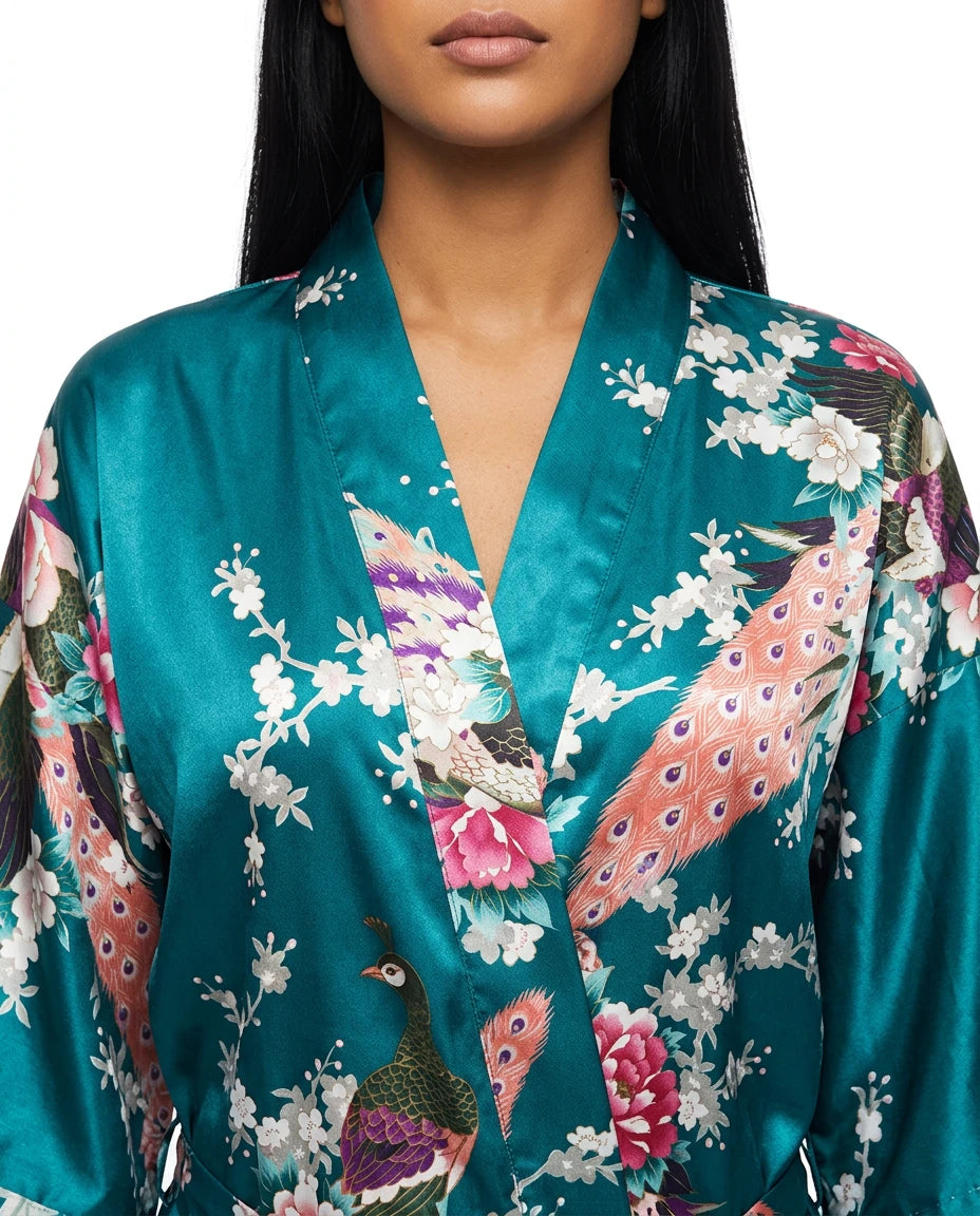 sage green satin pyjamas - Variation 4