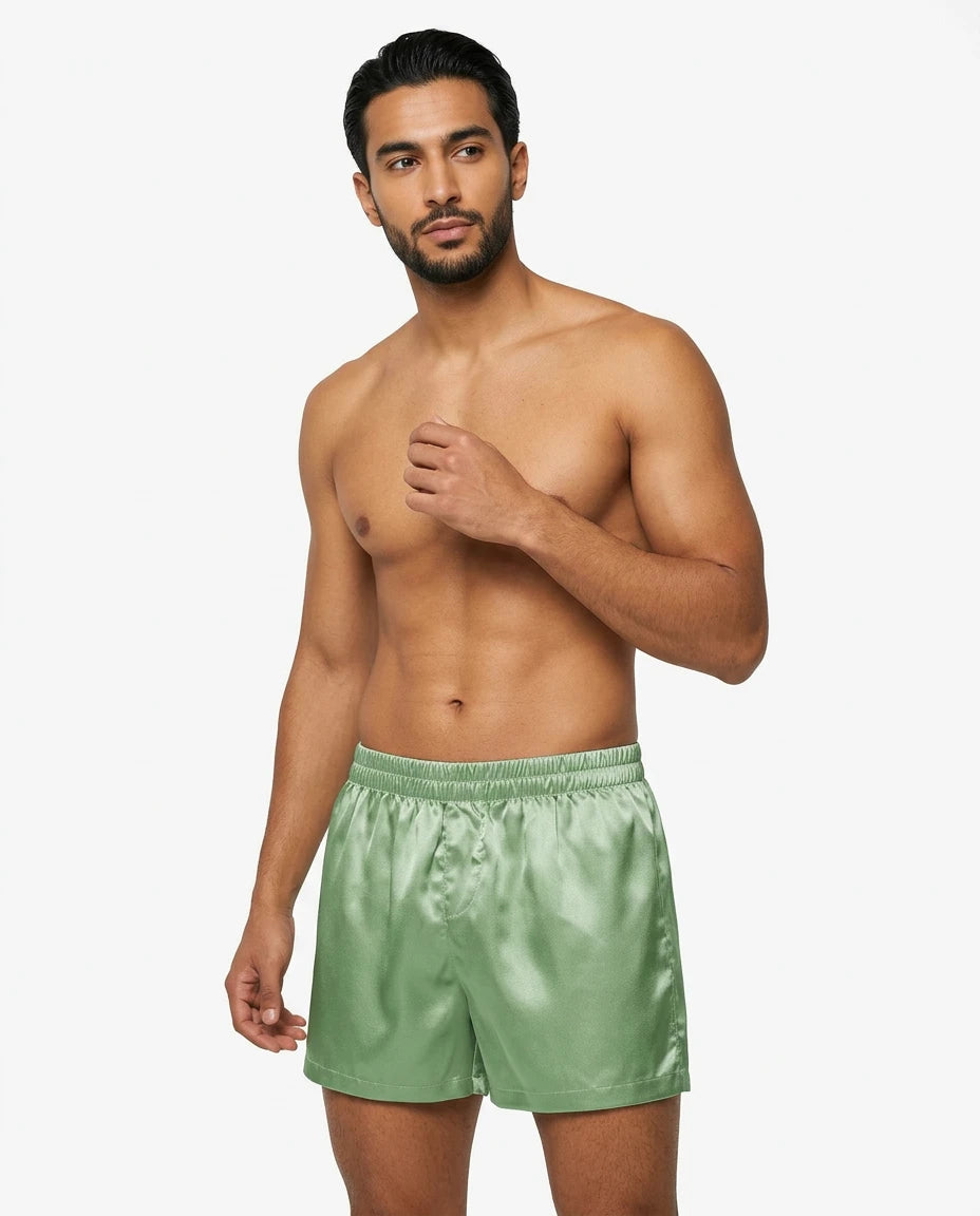 Pyjama Satin Homme Peignoir Short - Variation 4